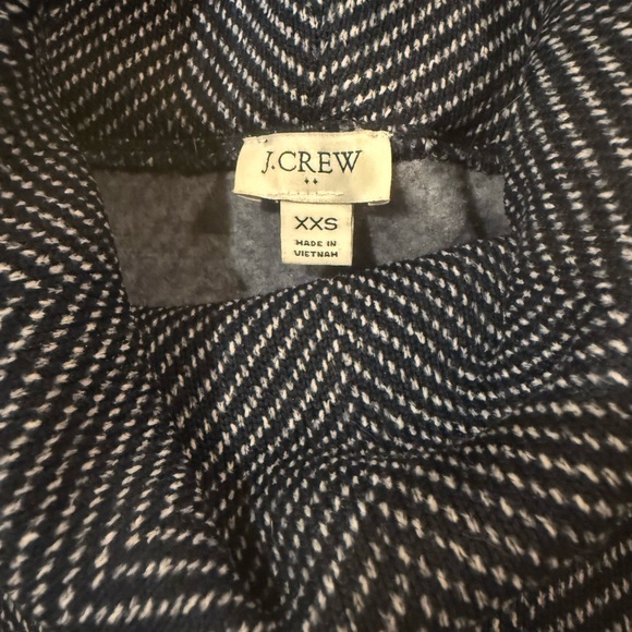 J.Crew Gray Herringbone Funnelneck Pullover Sweater Cozy Knit XXS - Picture 2 of 4